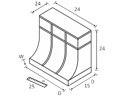 Select width / height / depth